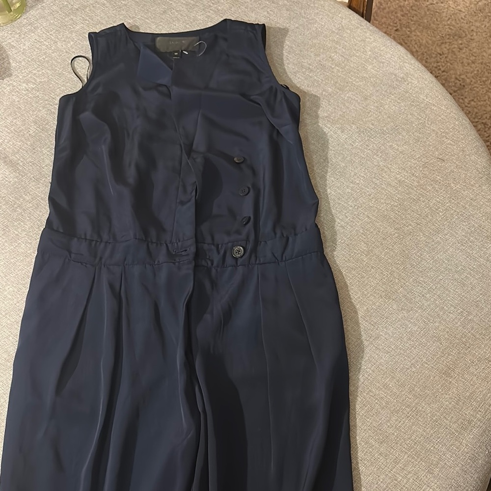 J. Crew Blue Minimalist Jumpsuit with Fitted Waist